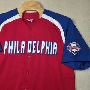 Vintage 90s Philadelphia Phillies MLB Team Baseball Jersey Men's XL Dynasty Sewn